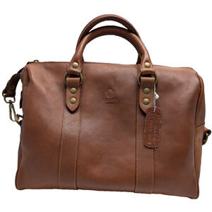 I Medici Italian Leather Satchel Medium Brown Made in Italy #9600 NWOT